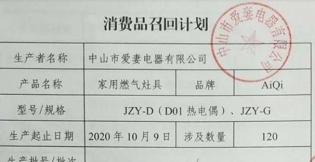 扶到厨房吗爱妻电器厨电产品因质量问题多次被通报都年了