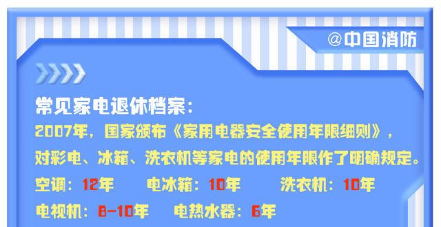 超龄使用是危险的！家用电器也有一个“退休”期