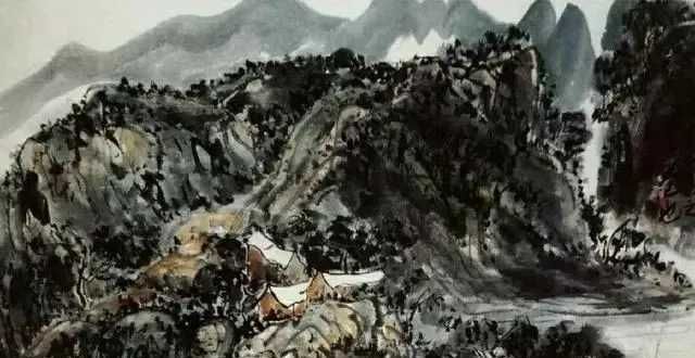 的插画赏析当代住世佛陀 山水画《毫端卷意》一眼惊