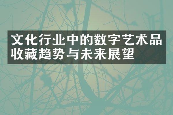 文化行业中的数字艺术品收藏趋势与未来展望