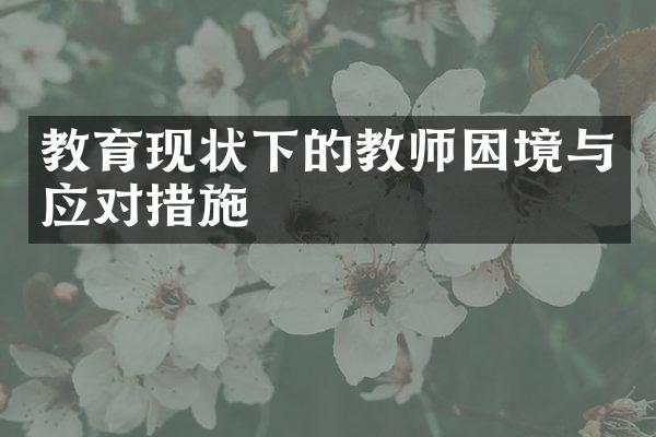 教育现状下的教师困境与应对措施