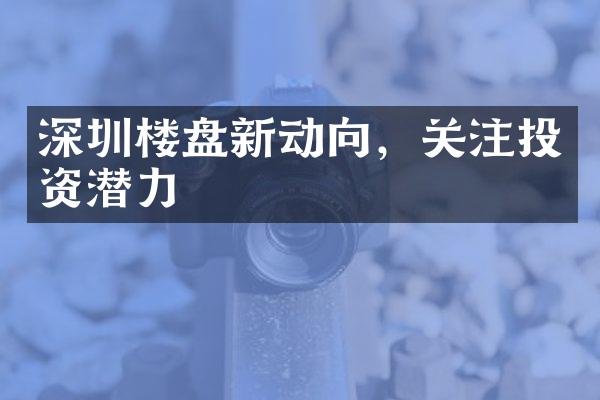 深圳楼盘新动向，关注投资潜力