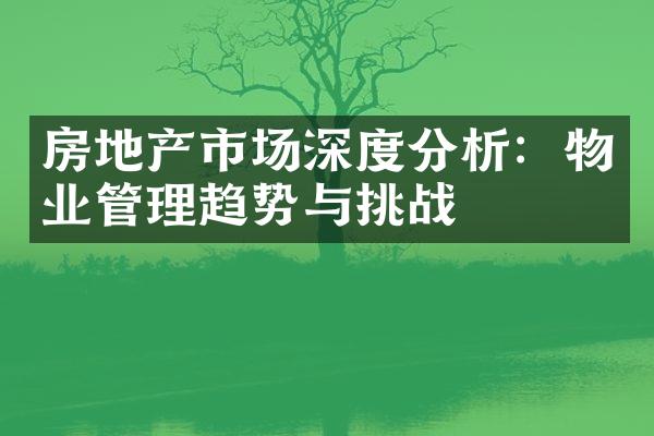 房地产市场深度分析：物业管理趋势与挑战