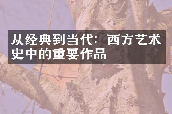 从经典到当代：西方艺术史中的重要作品