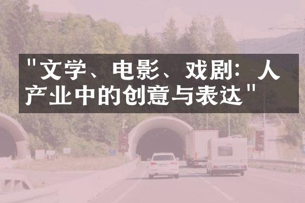 "文学、电影、戏剧：人文产业中的创意与表达"