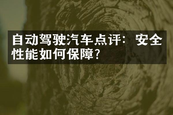 自动驾驶汽车点评：安全性能如何保障？