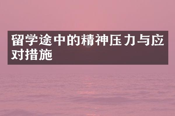 留学途中的精神压力与应对措施