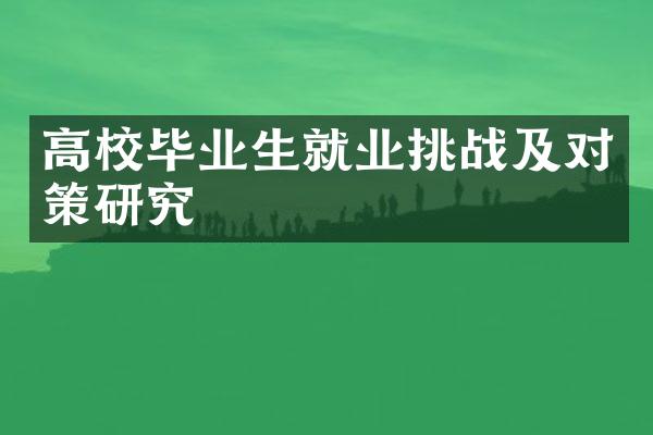 高校毕业生就业挑战及对策研究