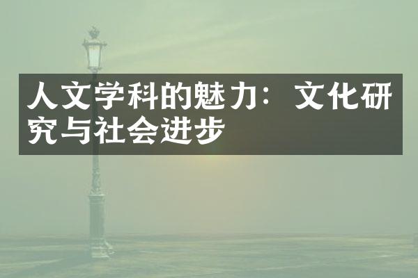 人文学科的魅力：文化研究与社会进步