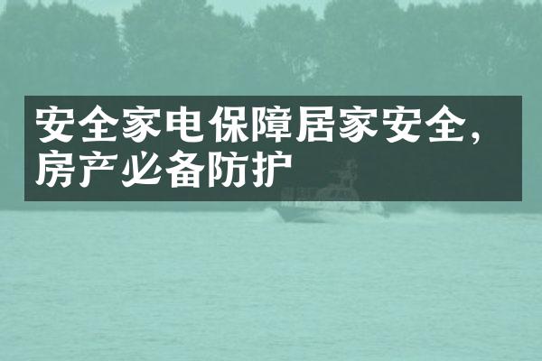 安全家电保障居家安全，房产必备防护