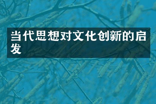 当代思想对文化创新的启发