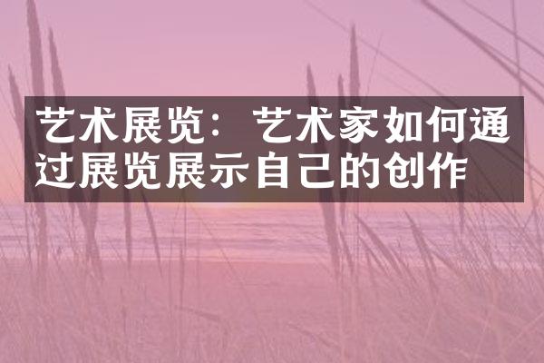 艺术展览：艺术家如何通过展览展示自己的创作