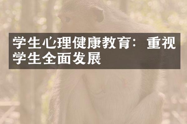 学生心理健康教育：重视学生全面发展