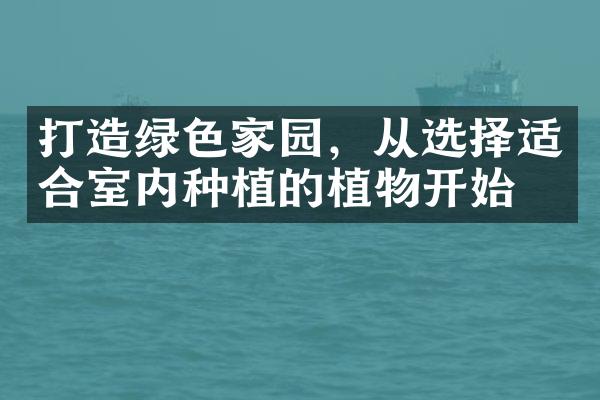 打造绿色家园，从选择适合室内种植的植物开始