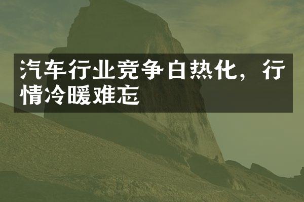 汽车行业竞争白热化，行情冷暖难忘