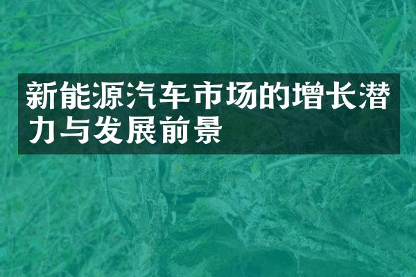 新能源汽车市场的增长潜力与发展前景