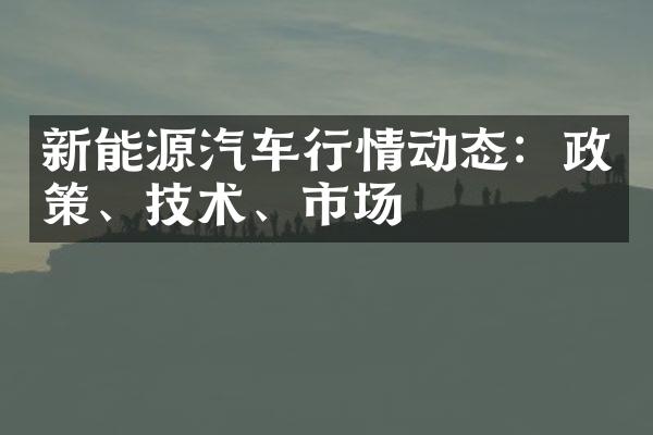 新能源汽车行情动态：政策、技术、市场