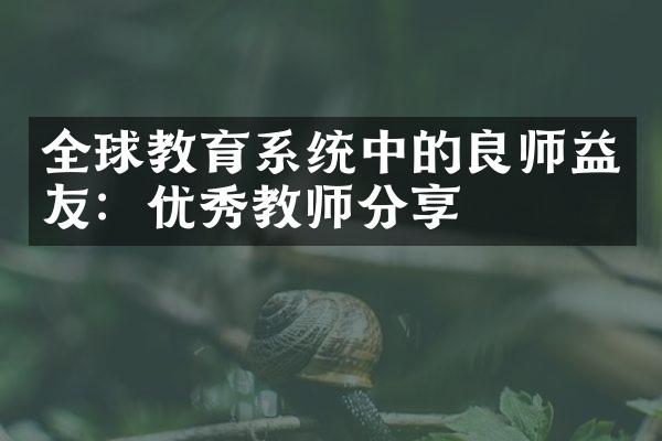 全球教育系统中的良师益友：优秀教师分享