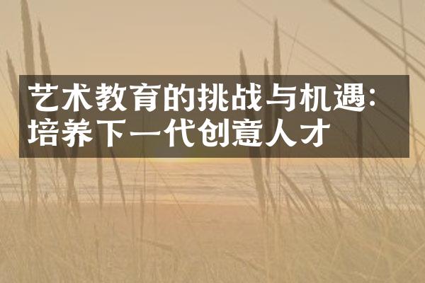 艺术教育的挑战与机遇：培养下一代创意人才