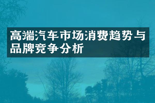 高端汽车市场消费趋势与品牌竞争分析