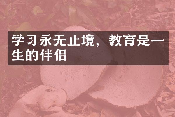 学习永无止境，教育是一生的伴侣