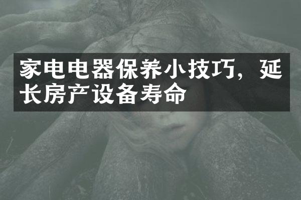 家电电器保养小技巧，延长房产设备寿命