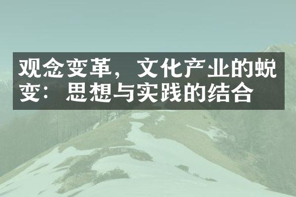 观念变革，文化产业的蜕变：思想与实践的结合