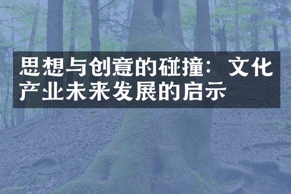 思想与创意的碰撞：文化产业未来发展的启示