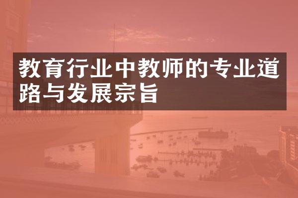 教育行业中教师的专业道路与发展宗旨