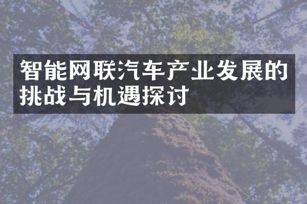 智能网联汽车产业发展的挑战与机遇探讨