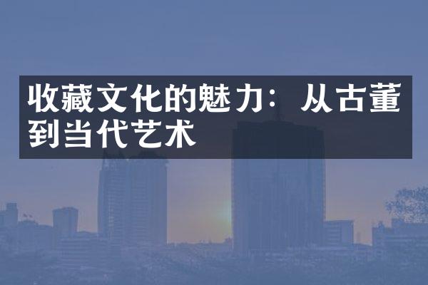 收藏文化的魅力：从古董到当代艺术