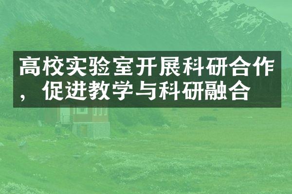 高校实验室开展科研合作，促进教学与科研融合