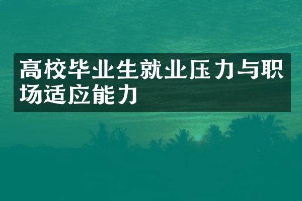 高校毕业生就业压力与职场适应能力