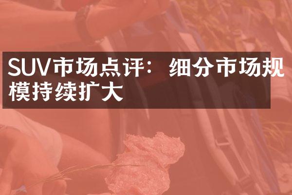 SUV市场点评：细分市场规模持续扩大