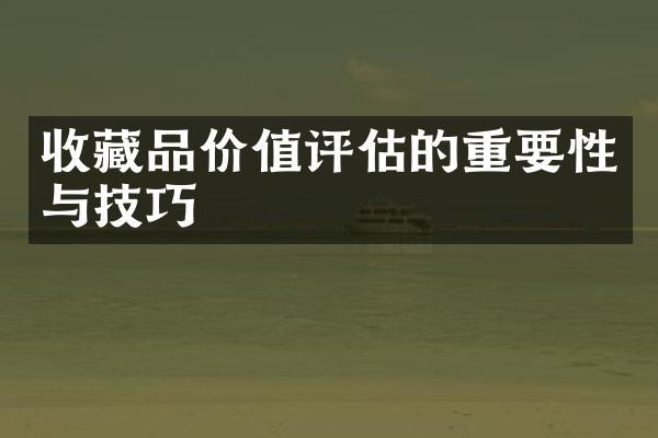 收藏品价值评估的重要性与技巧