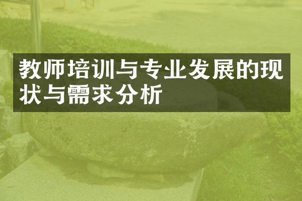 教师培训与专业发展的现状与需求分析