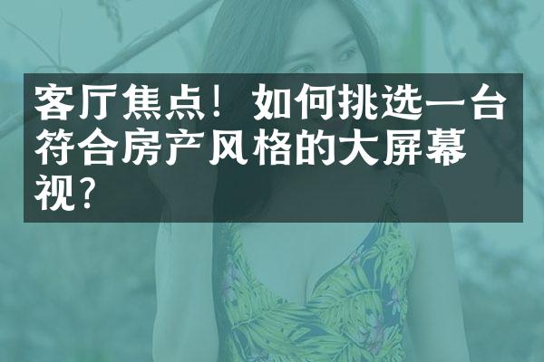 客厅焦点！如何挑选一台符合房产风格的大屏幕电视？