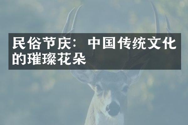 民俗节庆：中国传统文化的璀璨花朵