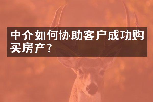 中介如何协助客户成功购买房产？