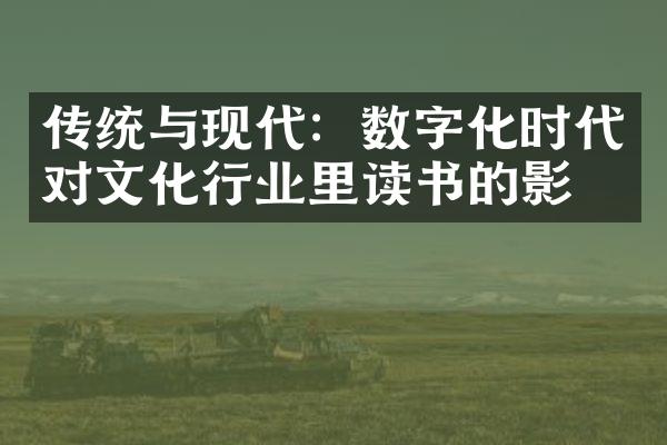 传统与现代：数字化时代对文化行业里读书的影响