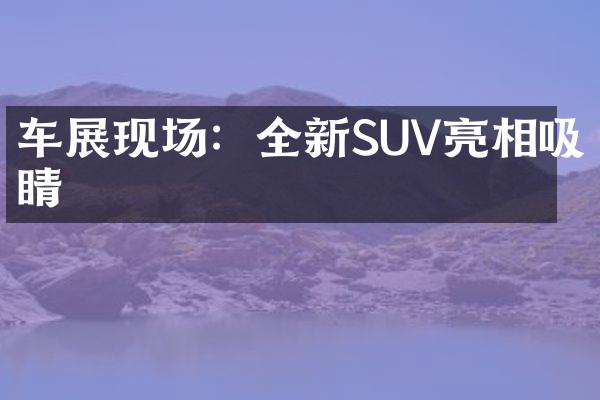 车展现场：全新SUV亮相吸睛