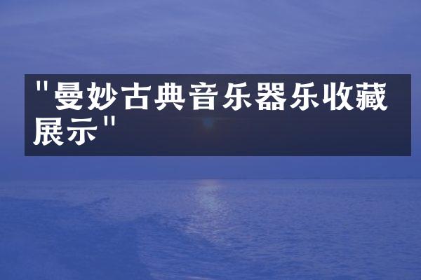 "曼妙古典音乐器乐收藏品展示"