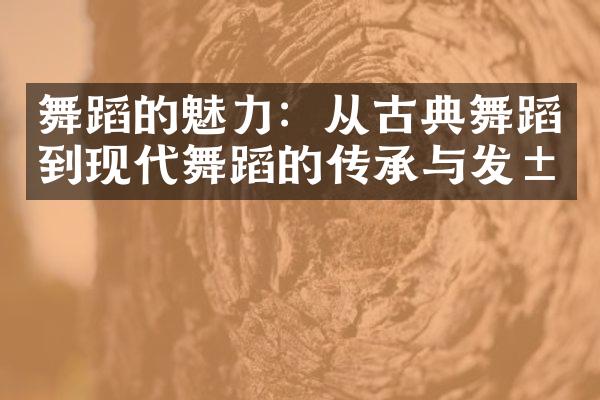 舞蹈的魅力：从古典舞蹈到现代舞蹈的传承与发展