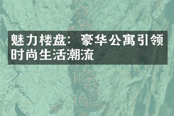 魅力楼盘：豪华公寓引领时尚生活潮流