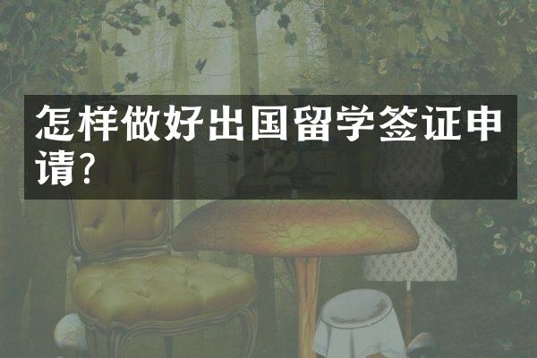 怎样做好出国留学签证申请？