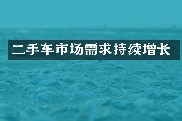 二手车市场需求持续增长