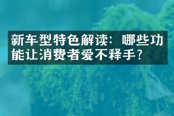 新车型特色解读：哪些功能让消费者爱不释手？