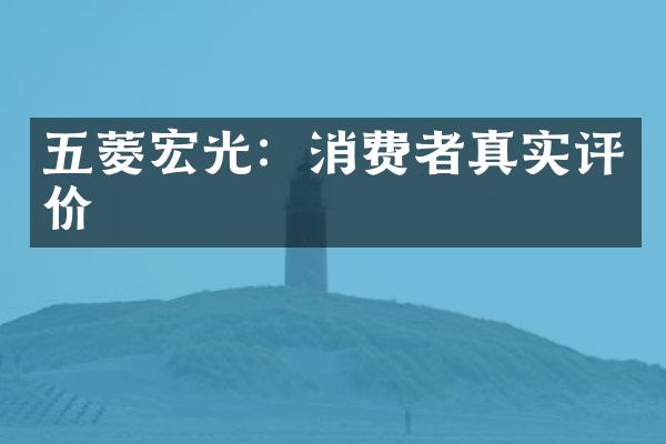 五菱宏光：消费者真实评价