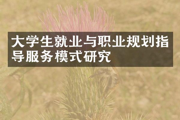 大学生就业与职业规划指导服务模式研究