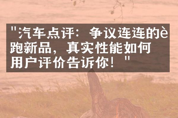 "汽车点评：争议连连的超跑新品，真实性能如何？用户评价告诉你！"